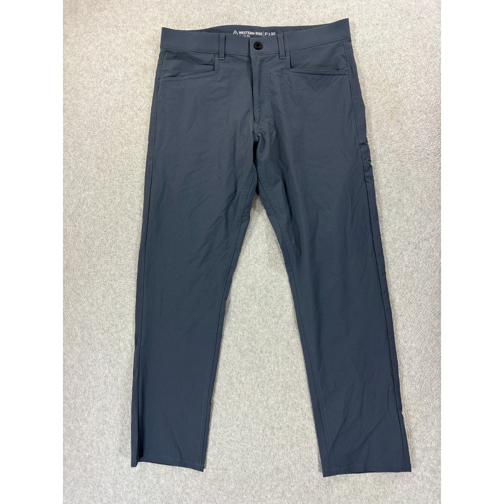 Western Rise Classic Fit  5 Pocket Pants (Men's 31x30) Blue‎
